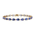 AAA Tansanit Armband ca. 19 cm 585 Gelb Gold ca. 9,45 ct.
