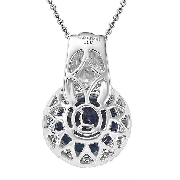 LUXURIANT AAA Labor Alexandrit und VS-EF Labor Diamant Anh&auml;nger mit 45cm Kette in 417 Wei&szlig;gold - 5,35 ct. image number 4