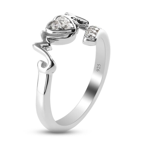 LUSTRO STELLA Hergestellt mit ZIRKONIA MOM Ring 925 Silber Platin-&Uuml;berzug image number 4