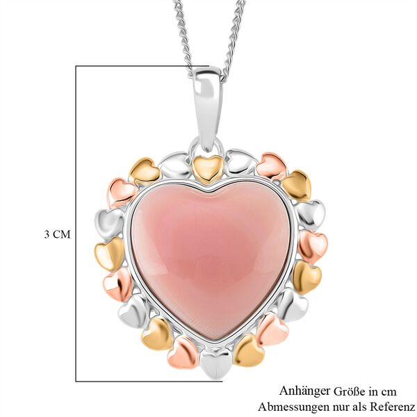 D'Joy Nat&uuml;rlicher Rosa K&ouml;nigsmuschel Perle (15 mm) Schmuckset ca. 45 cm 925 Silber rhodiniert image number 6