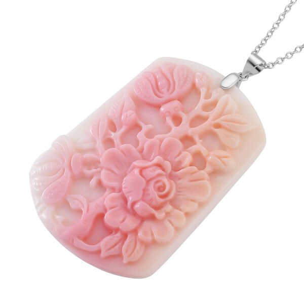 D'Joy Natürlicher Rosa Königsmuschel Perle Schmuckset ca. 50 cm 925 Silber rhodiniert ca. 0,00 ct. image number 3