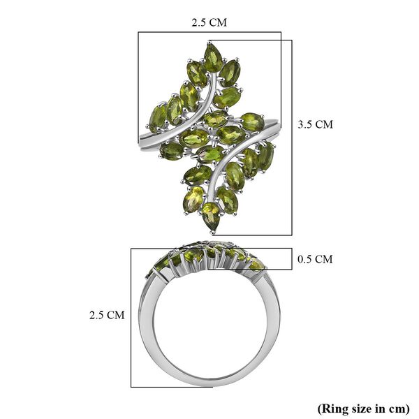 Natürlicher Peridot Ring, 316L Edelstahl (Größe 18.00) ca. 5.31 ct image number 6