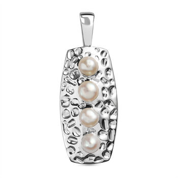 S&uuml;&szlig;wasser Perle Anh&auml;nger in Silberton