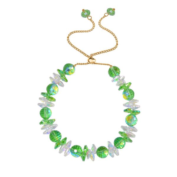 Kristall, Mehrfarbiger Kristall Armband ca. Flexibles cm Std Gelb