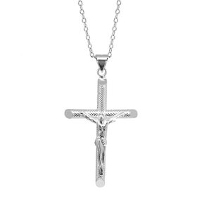 Kreuz Anhänger mit Kette ca. 45cm, 925 Silber 2,90g
