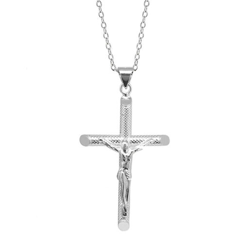 Kreuz Anhänger mit Kette ca. 45cm, 925 Silber 2,90g image number 0