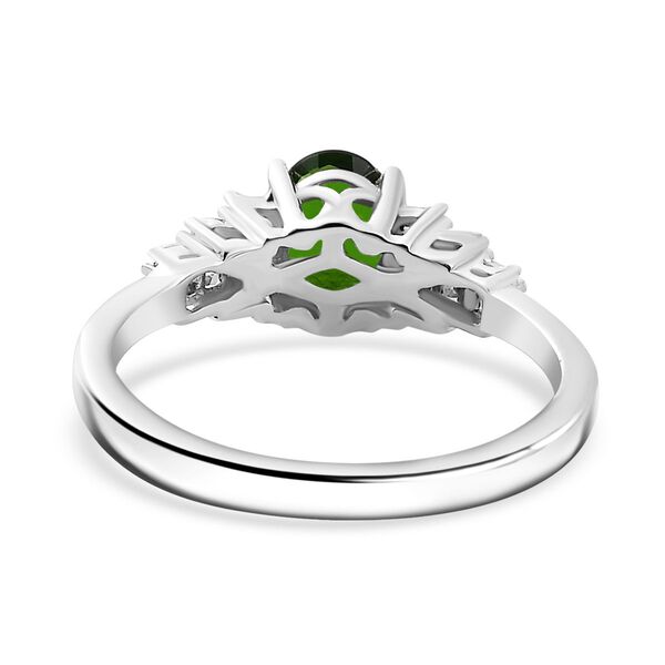 Natürlicher Chromdiopsid und Diamant-Ring - 1,05 ct. image number 6