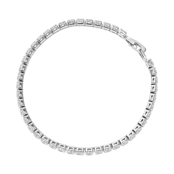 4er Set, Wei&szlig;e Zirkonia Armband, Anh&auml;nger mit Kette und Ohrringen, Messing ca. 17.60 ct image number 5