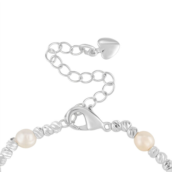 Weiße Muschelkernperle, Weiße Süßwasser Perle Armband ca. 15.25 cm Nickelfreies Messing Standard image number 5