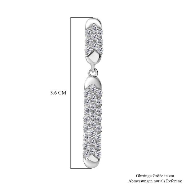 Moissanit Ohrringe 925 Silber rhodiniert ca. 1,32 ct. image number 6