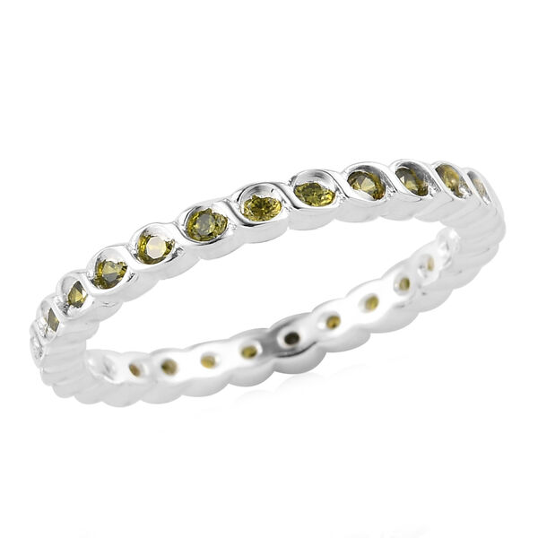 LUSTRO STELLA - Peridot Zirkonia Ring 925 Silber  ca. 0,87 ct image number 4