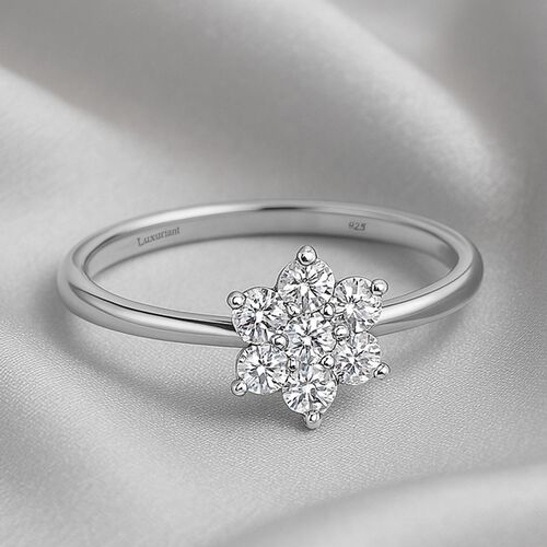 LUXURIANT DIAMOND - Lab Grown Diamant SI-GH SGL zertifiziert Ring 925 Silber rhodiniert (Größe 17.00) ca. 0.50 ct image number 2