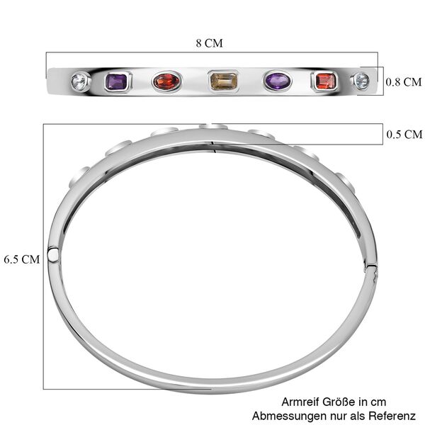 Mehrfarbiger Armreif, ca. 19cm Edelstahl ca. 2,06ct 2.06 ct image number 5