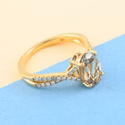 ILIANA AAA Turkizit und weißer Diamant-Ring SI G-H, zertifiziert und geprüft, 750 Gelbgold  ca. 1,85 ct image number 1