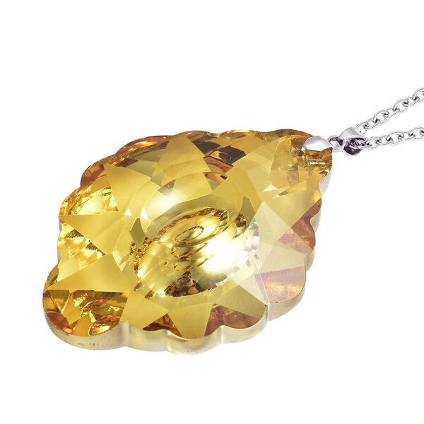 Gelber Kristall-Anh&auml;nger mit 60 cm Kette - 6,81 ct. image number 4