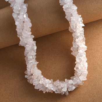 Rosenquarz Halskette, 50 cm - 370 ct.