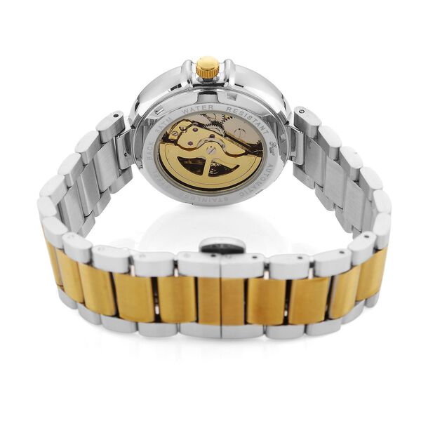 GENOA - Uhr mit Automatikwerk Dandong und Zifferblatt in Blau-Gold,sportlich-elegantes Design, bicolor image number 7