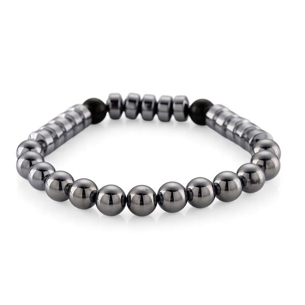 Shungit, Terahertz Armband Flexibles cm ca. 45.00 ct image number 4