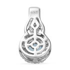2er-Set, Espirito Santo Aquamarin und Zirkon-Ring mit Anhänger, 925 Silber platiniert ca. 1,37 ct image number 7