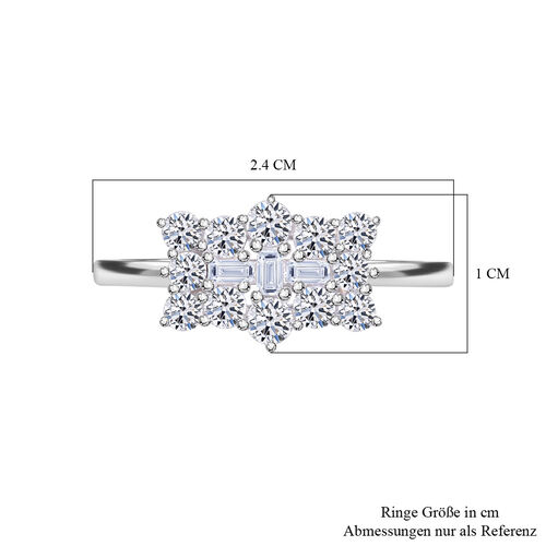 LUXURIANT DIAMOND- SGL zertifizierter VS-EF Labor Diamant Ring, 925 Silber rhodiniert - 1 ct. image number 3