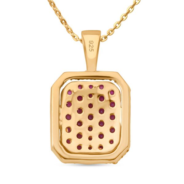 Rosa Saphir und Zirkon Anh&auml;nger mit 50cm Kette - 1,89 ct. image number 4