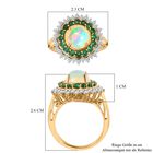 Natürlicher, äthiopischer Opal und Smaragd-Ring - 2,48 ct. image number 6