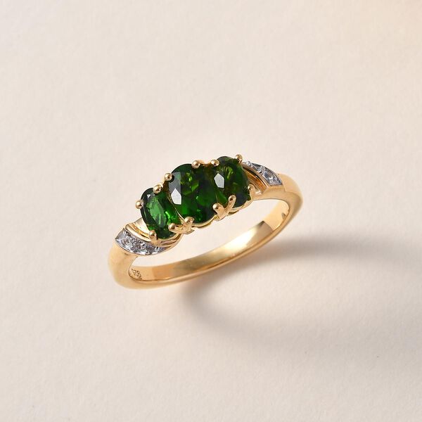 Chromdiopsid und Zirkon-Ring image number 2