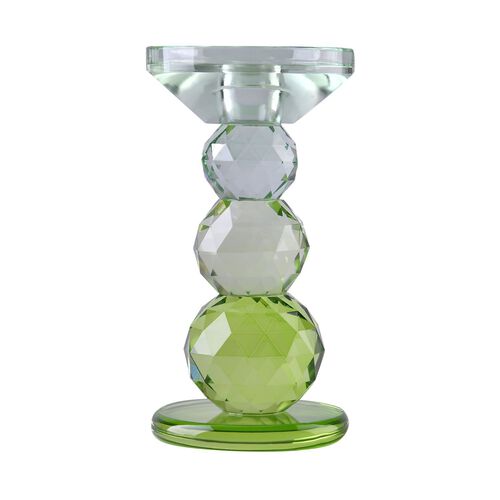 Kerzenhalter aus Glas, Hell- und Dunkelgrün image number 0