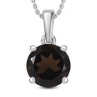 Rauchquarz Schmuckset Edelstahl ca. 3,47 ct.