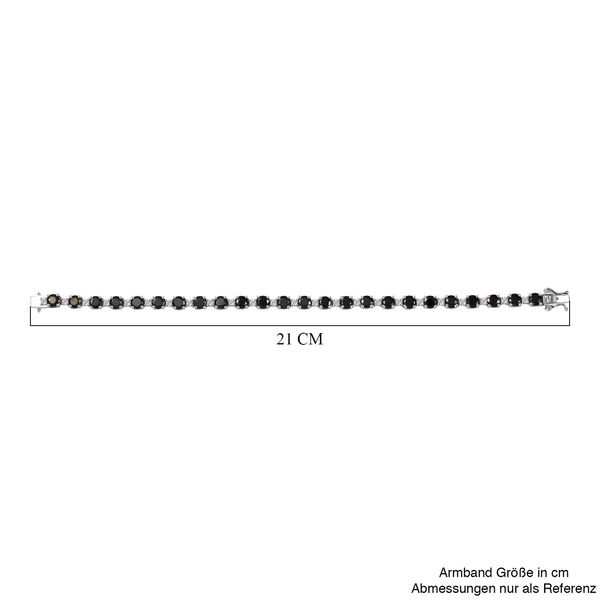D'Joy Elite Shungit, Wei&szlig;er Zirkon Armband ca. 20 cm 925 Silber rhodiniert ca. 9,74 ct. image number 5