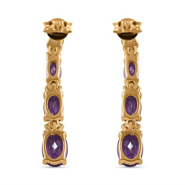 Afrikanischer Amethyst Ohrringe, 925 Silber platiniert, ca. 2.59 ct image number 4