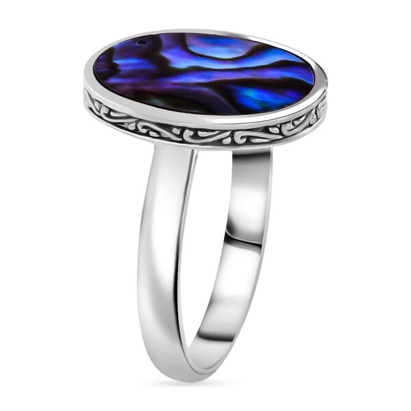 Royal Bali Kollektion - Abalone Muschel Ring in 925 Silber image number 3