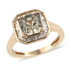 AAA Turkizit und Diamant-Ring, 585 Gelbgold (Größe 17.00) ca. 2,32 ct image number 3