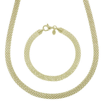 Netz-Design 19cm Armband und 50cm Halskette