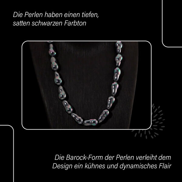 Tahiti Muschelkernperle Halskette, 50cm image number 3
