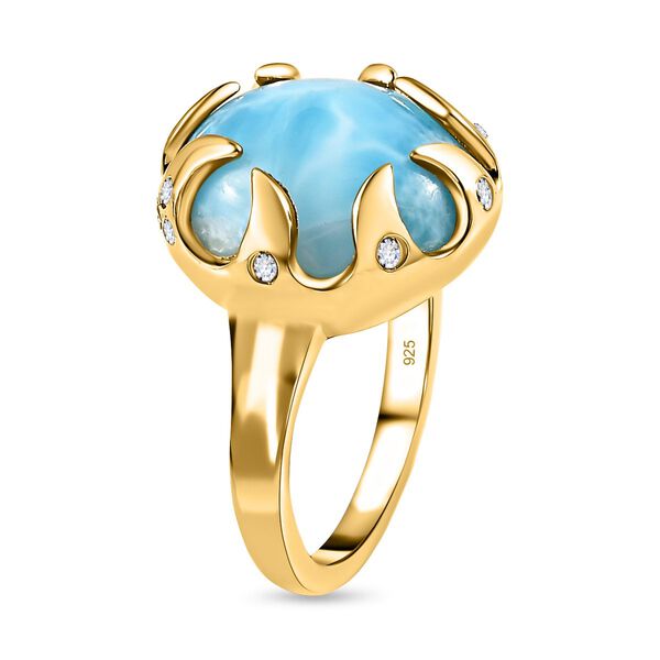 Larimar und Zirkon Ring - 13,33 ct. image number 4