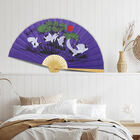 Japanischer Stil großer Fächer aus Holz, Größe 160x90 cm, Lila image number 1