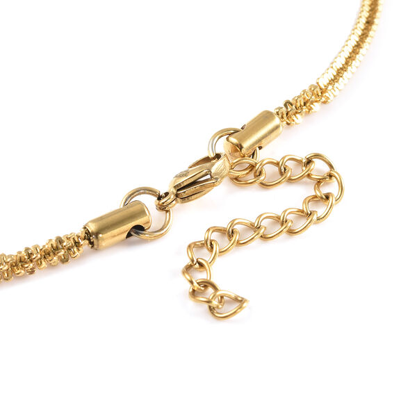 Schlichte Halskette, ca. 60+5 cm, Edelstahl, IP-Plating golden image number 5