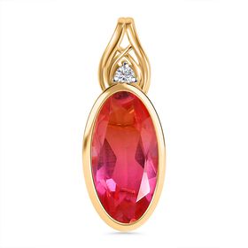 Sunset Triplett Quarz Anhänger, ca. 3,56 ct.