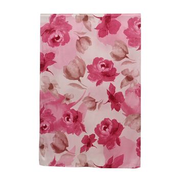 LA MAREY 100% Maulbeerseiden Schal, rosa Bl&uuml;ten