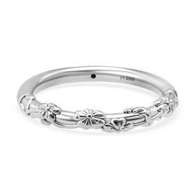 DESIGNER INSPIRIERT - 999 Platin Ring (Größe 19.50) ca. 1,10g