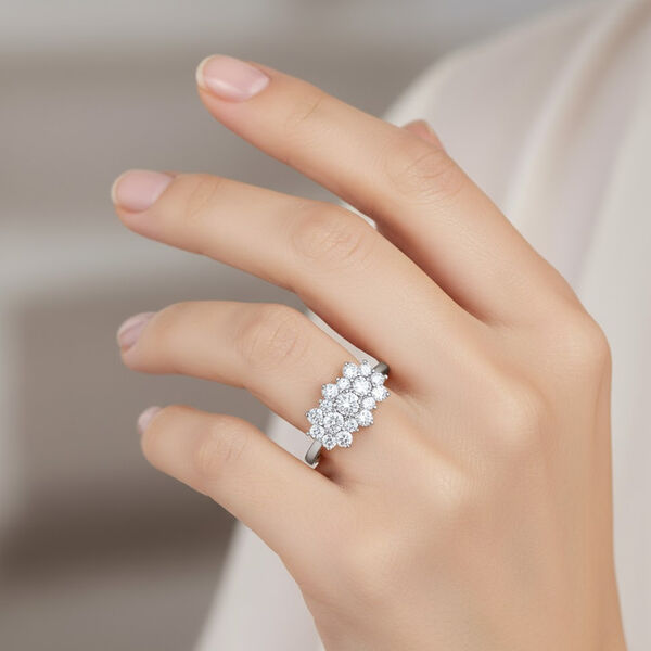 D'Joy Moissanit Ring, 925 Silber rhodiniert - 0,88 ct. image number 2