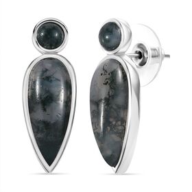 Moosachat Ohrringe - 14,42 ct.