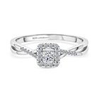 Lab Grown Diamant VS-EF Ring 925 Silber rhodiniert (Größe 20.00) ca. 0,25 ct