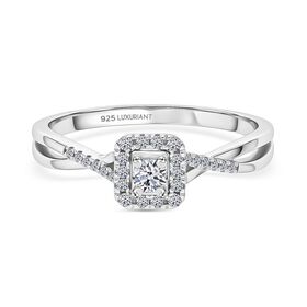 LUXURIANT VS-EF Labor Diamant Ring, 925 Silber rhodiniert - 0,25 ct. LUXURIANT VS-EF Labor Diamant Ring, 925 Silber rhodiniert - 0,25 ct.