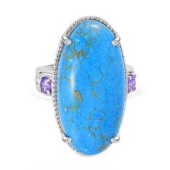 EverTrue blauer T&uuml;rkis und blauer Zirkonia Ring