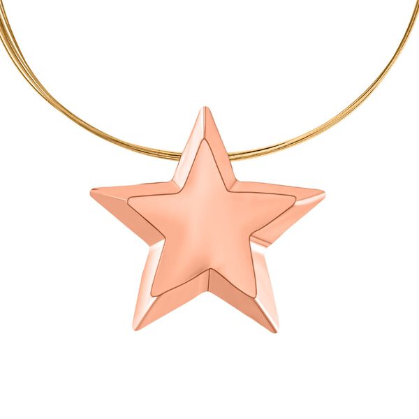 2er Set - Stern-Halskette und Ohrringe Schmuckset, vergoldet image number 3