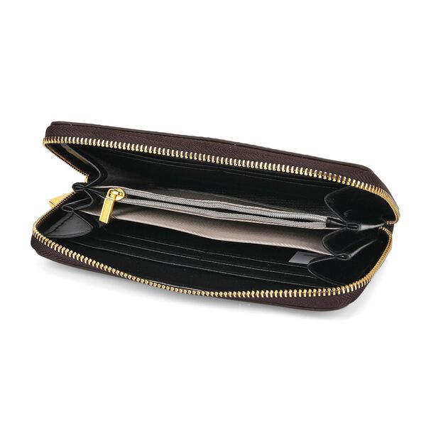 PU-Brieftasche mit geprägtem Mandala-Muster, 19x2,5x10cm, Gelb, rot und schwarz image number 5