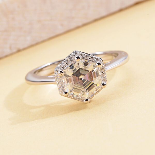 Art-d&eacute;co-&Auml;ra Moissanit Ring image number 2