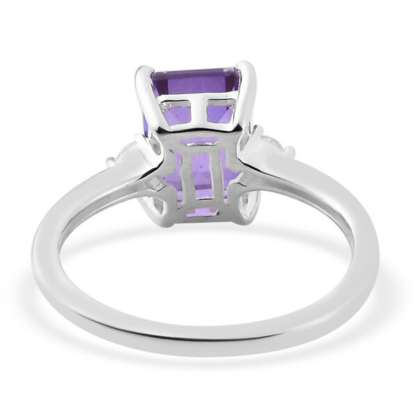 Lavendel Alexit Triplett Quarz und Zirkon-Ring - 2,12 ct. image number 5